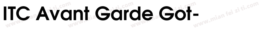 ITC Avant Garde Got字体转换